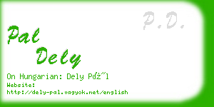 pal dely business card